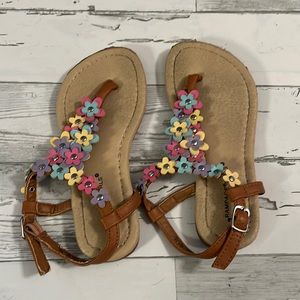 Girls Size 11 Flower Sandals